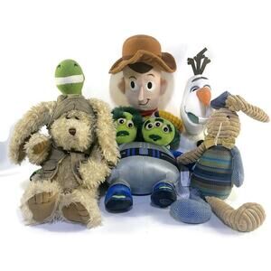 Mixed Lot Stuffed Animal Plush Lot of 6 Safari Bear Woodie Ninja Turtle & Others